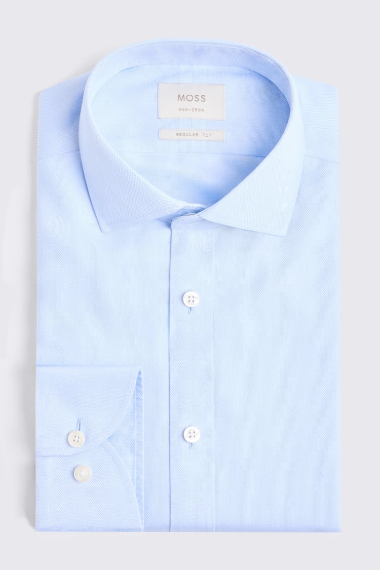 Regular Fit Sky Royal Oxford Non Iron Shirt