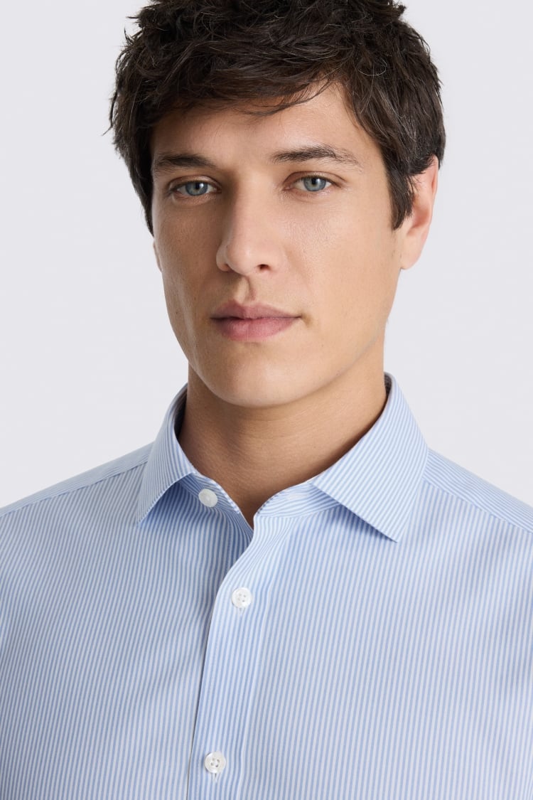 Tailored Fit Sky Stripe Non Iron Shirt