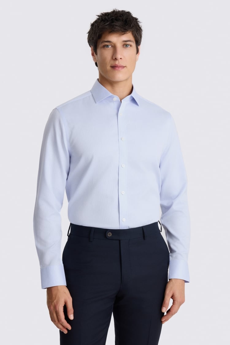 Tailored Fit Sky Dobby Non Iron Shirt