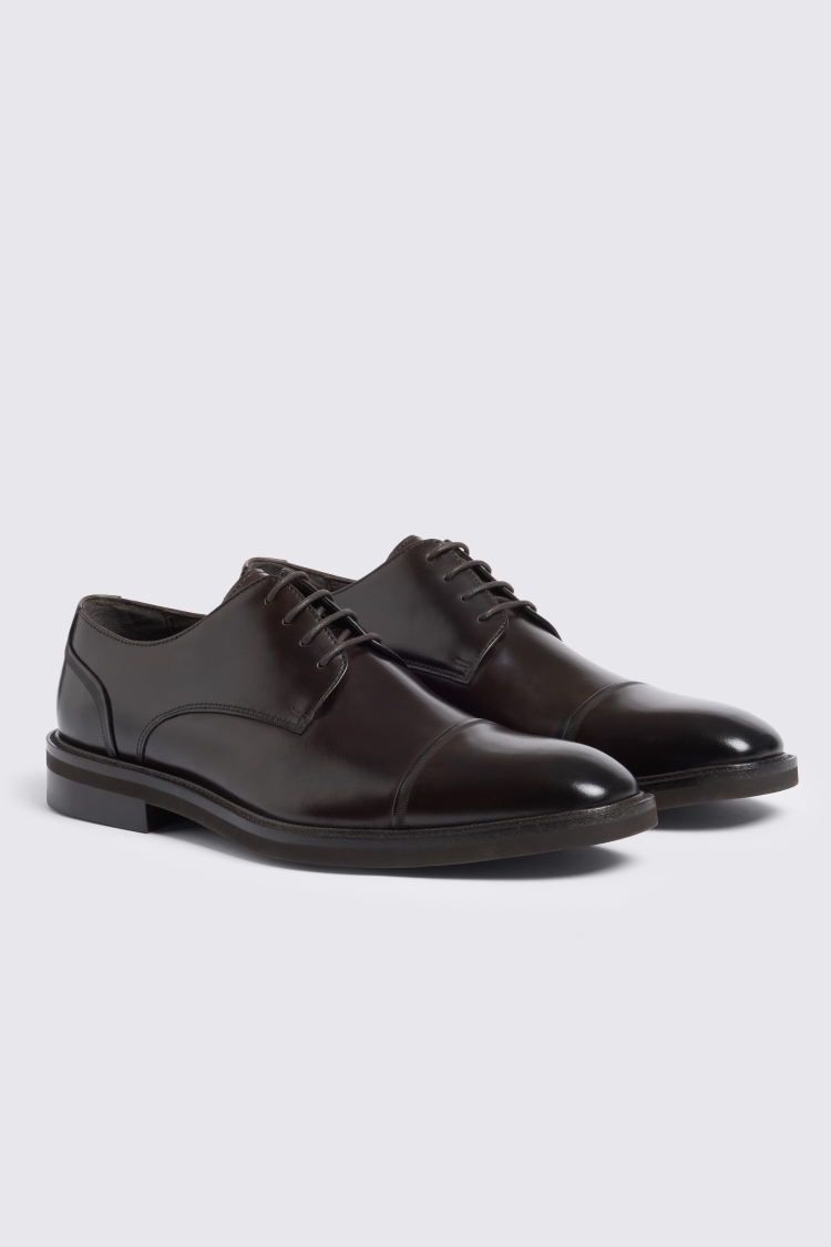 John White Broad Brown Derby Shoe