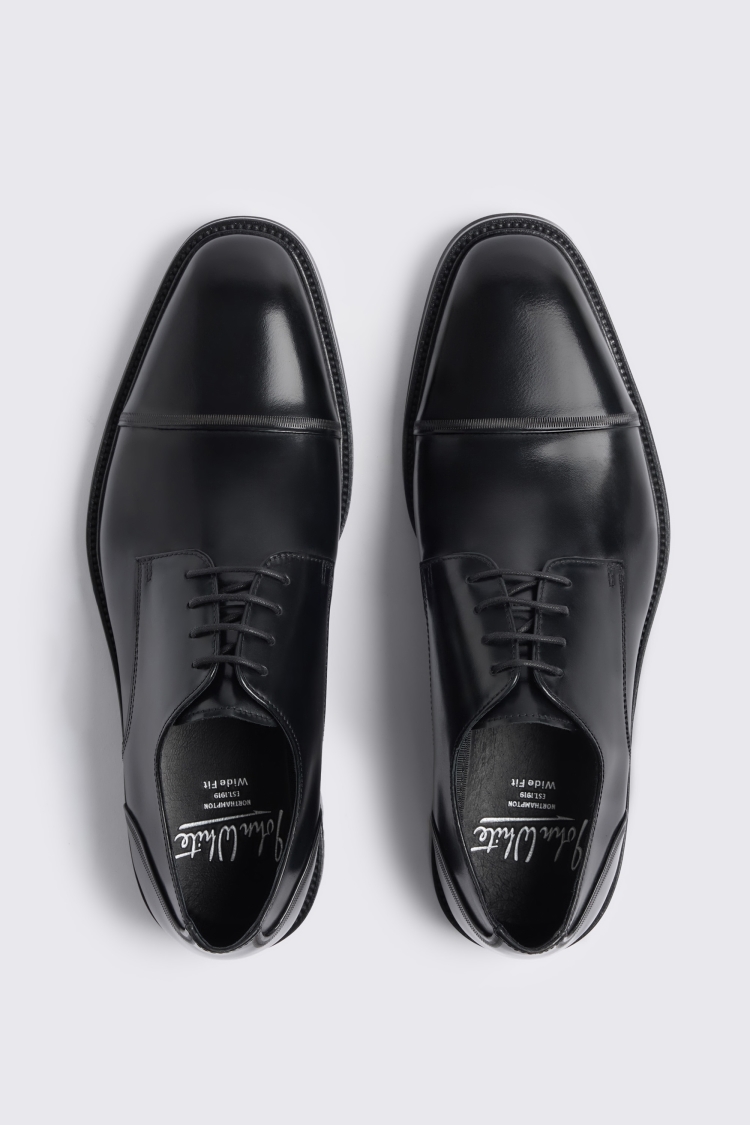 John White Broad Black Derby Shoe