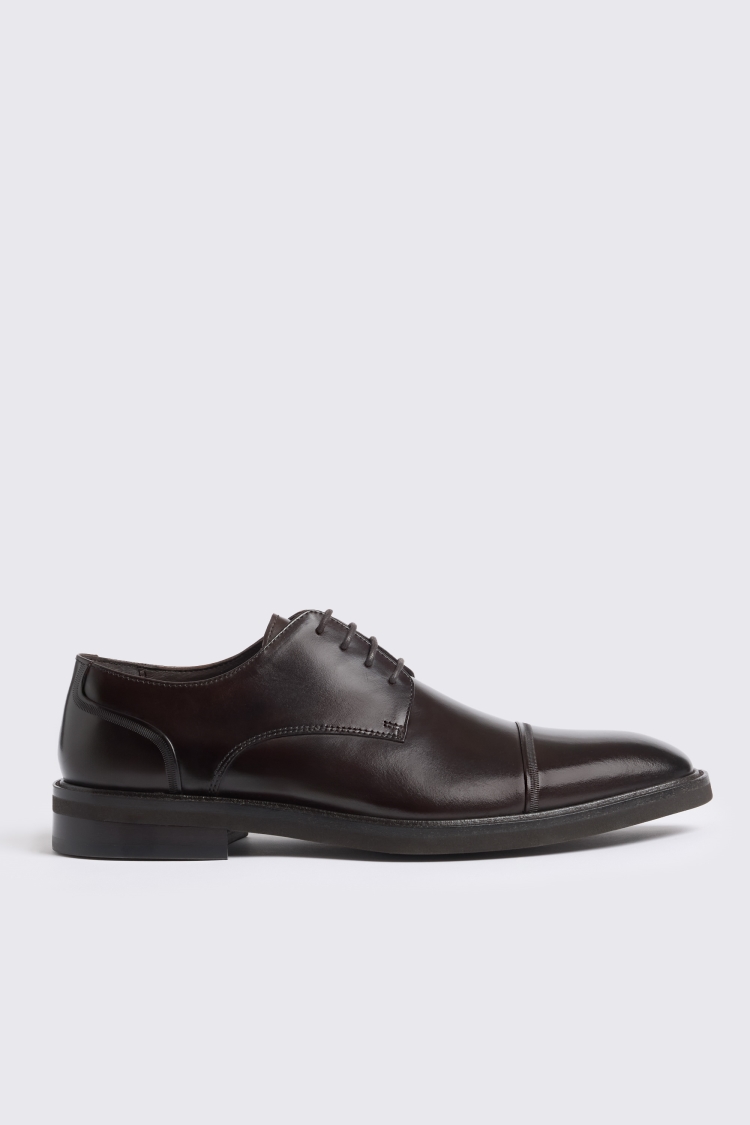 John White Broad Brown Wide Fit Derby Shoe