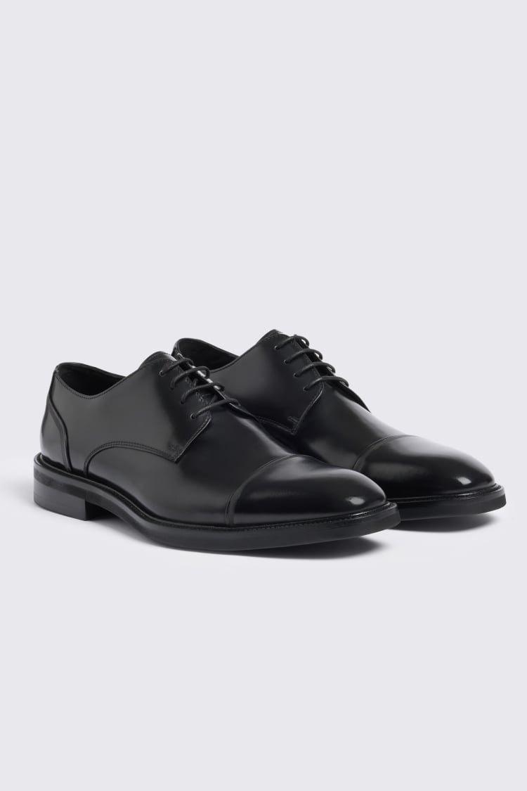 John White Broad Black Derby Shoe