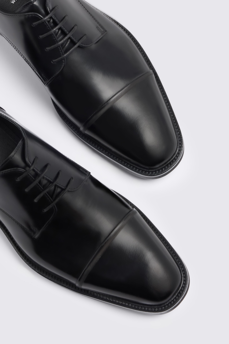 John White Broad Black Derby Shoe
