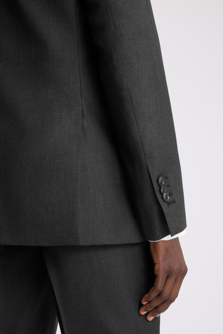Regular Fit Charcoal Twill Suit