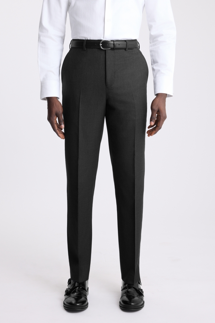 Regular Fit Charcoal Twill Suit