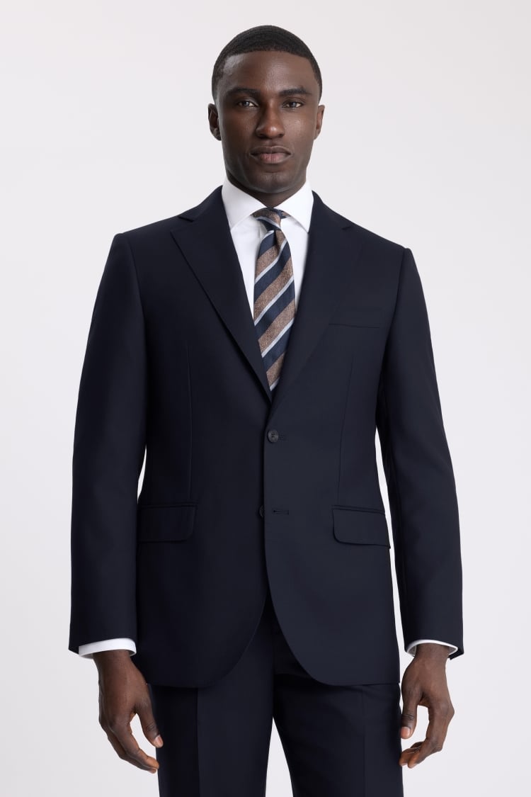 Regular Fit Navy Twill Suit