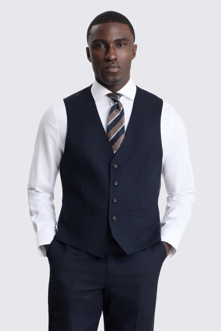 Regular Fit Navy Twill Suit
