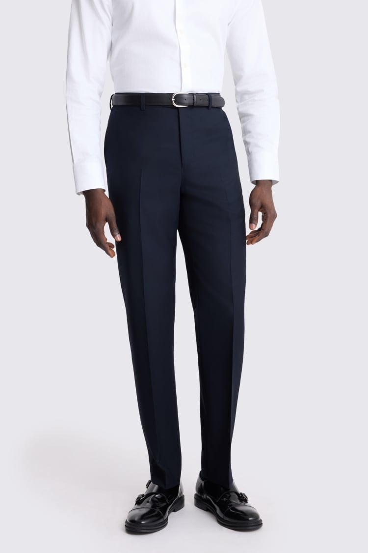 Regular Fit Charcoal Twill Trousers
