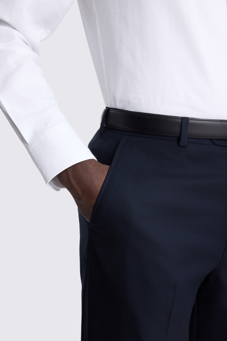 Regular Fit Charcoal Twill Pants