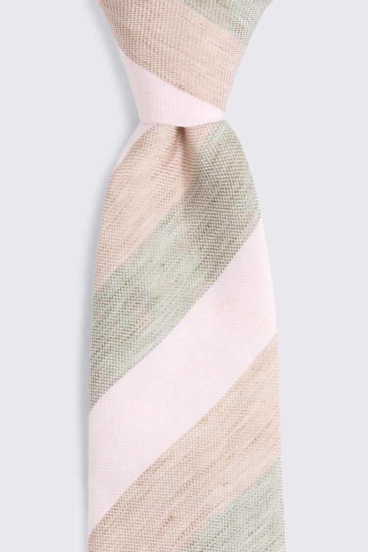 Green & Pink Stripe Tie