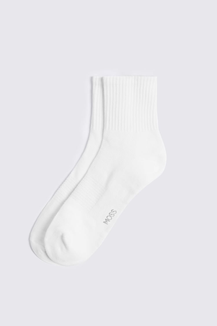 White Half Ankle Socks