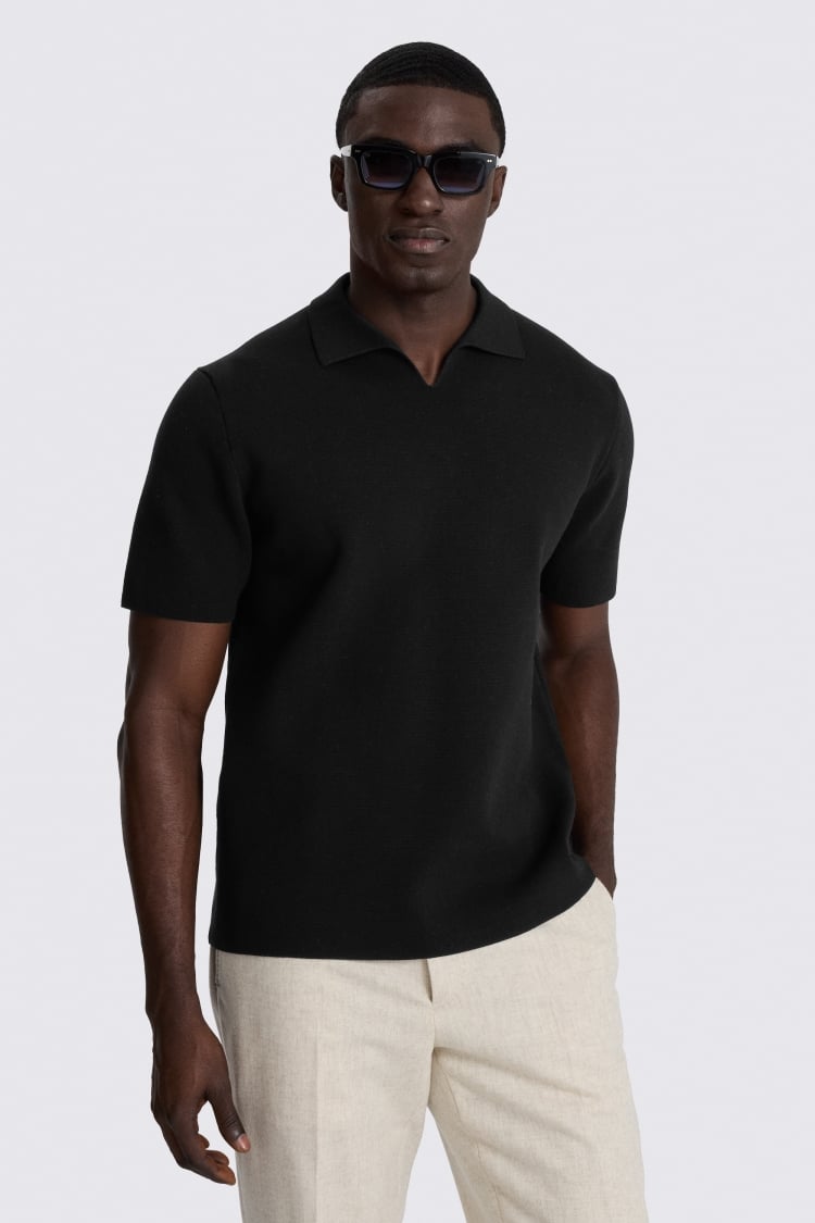 Black Milano Knit Skipper