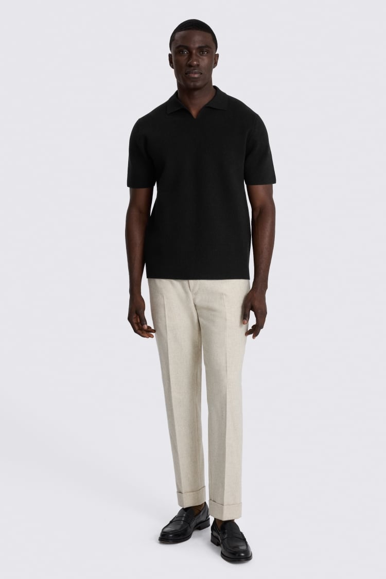 Black Milano Knit Skipper