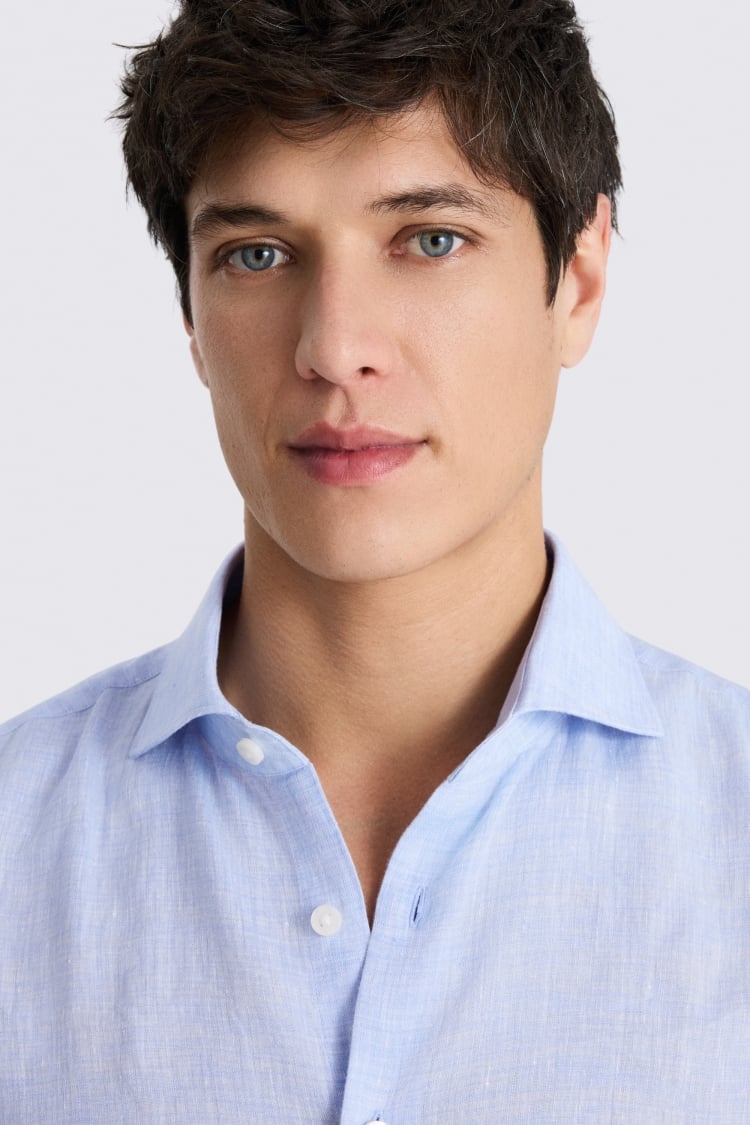 Sky Short Sleeve Linen Shirt
