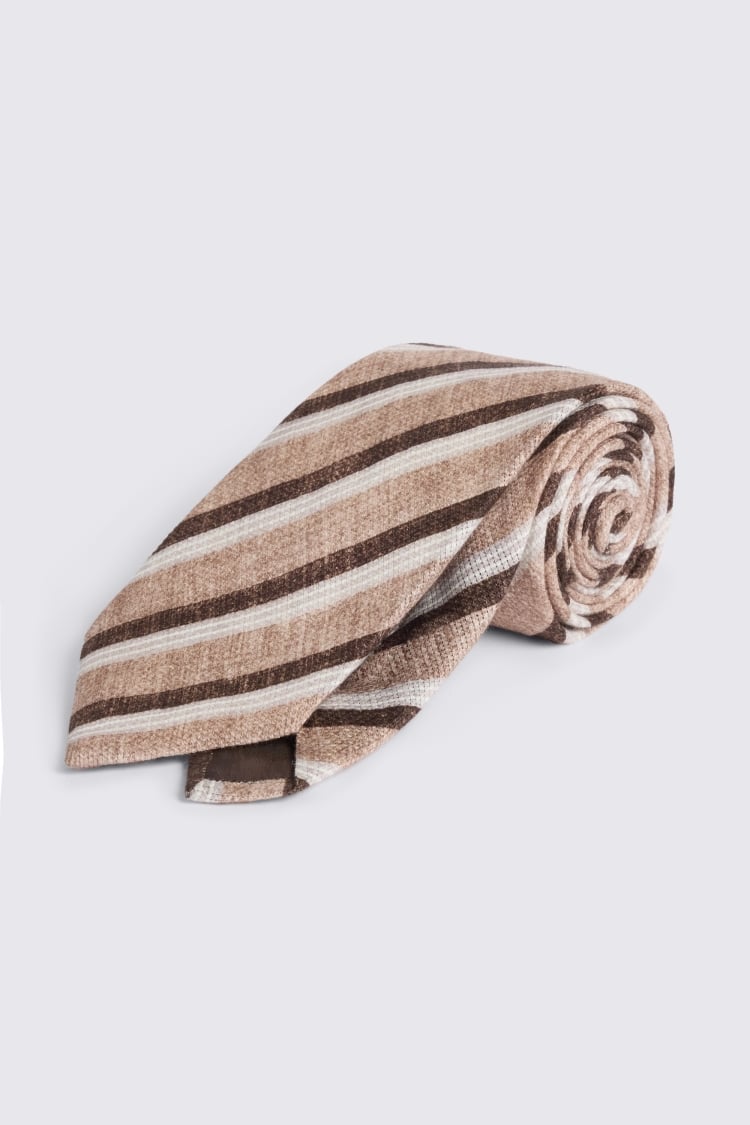 Bottinelli Brown & White Stripe Tie