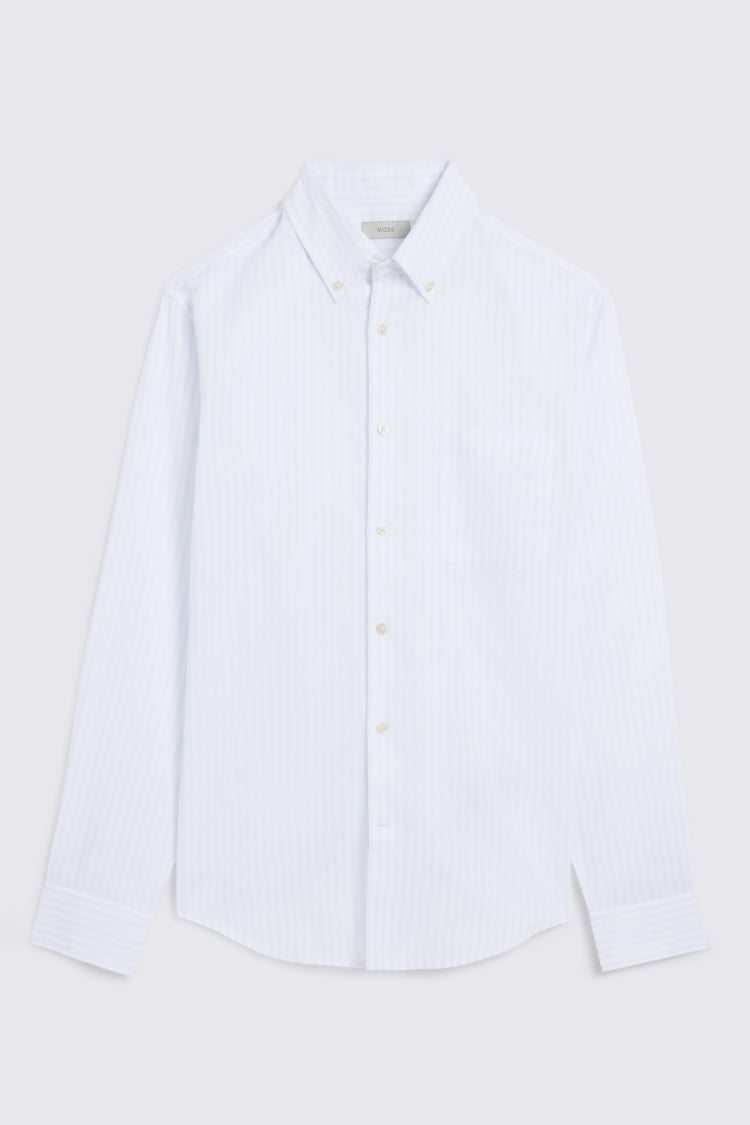 Blue Stripe Lightweight Oxford Shirt