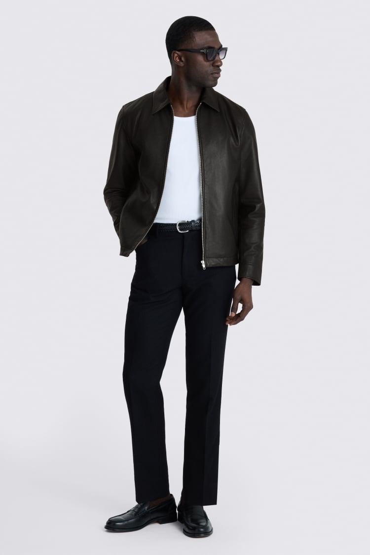 Black Nappa Zip Jacket 