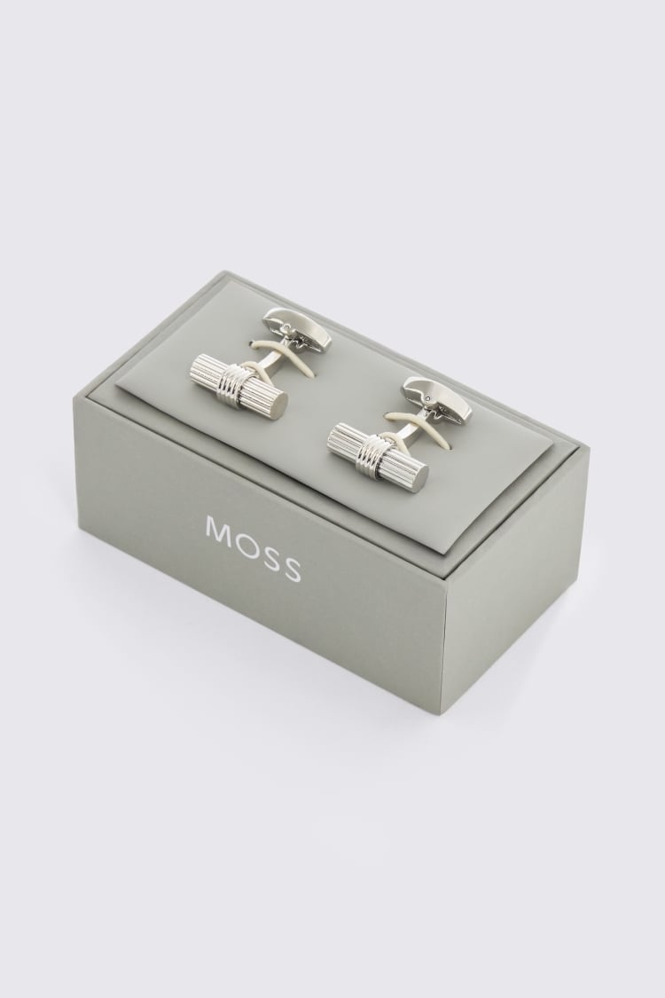 Silver Barrel Cufflinks