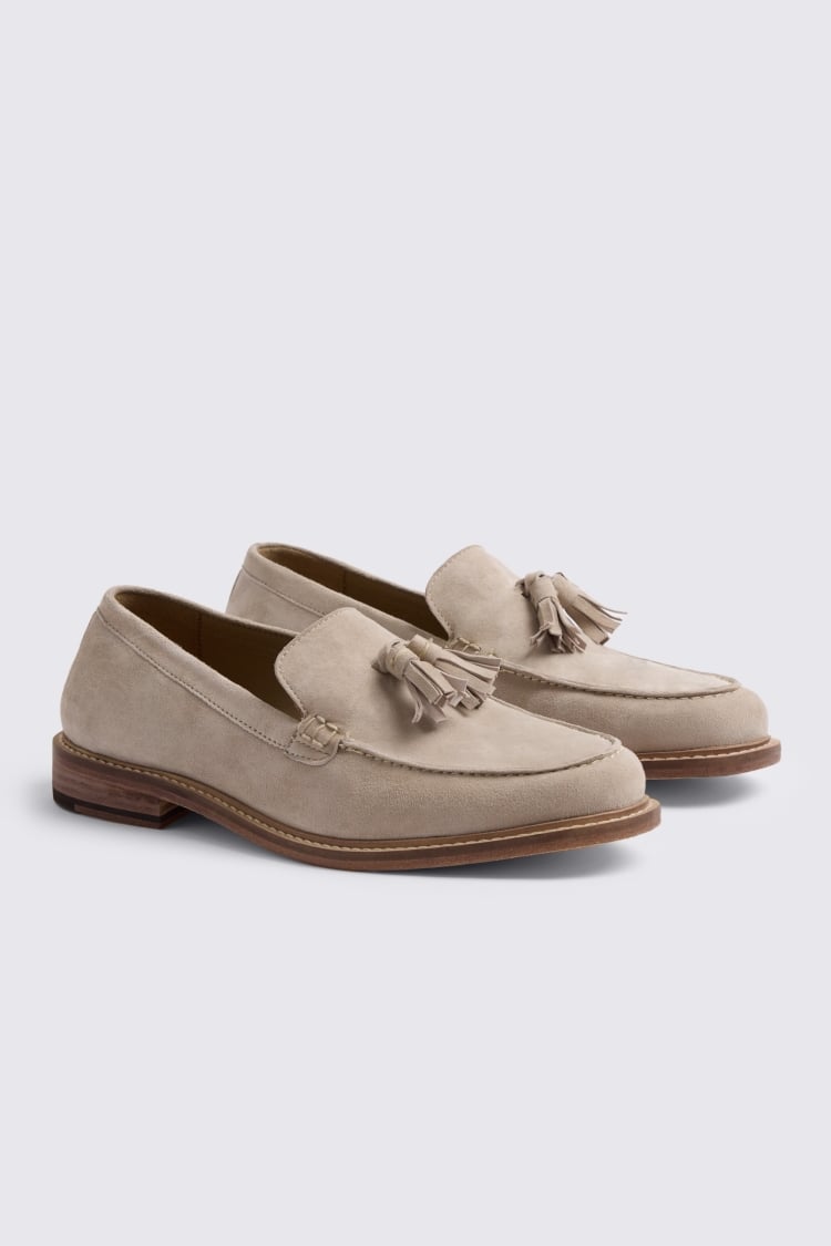 Finchley Stone Suede Loafers