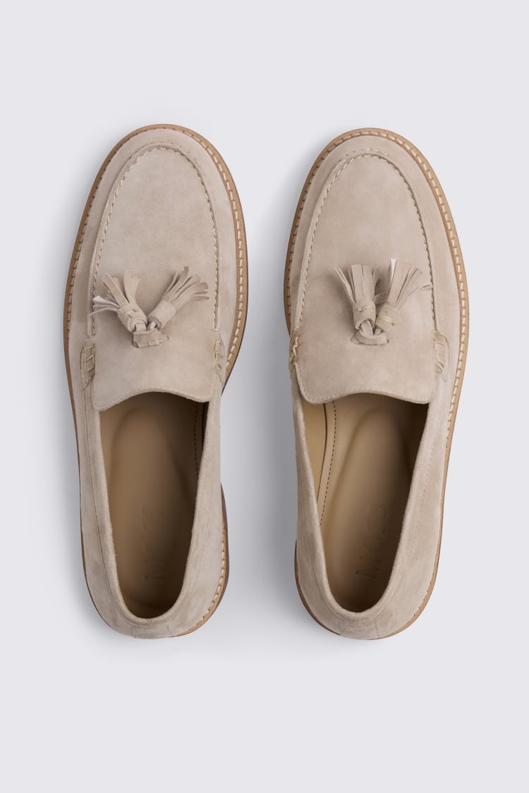 Finchley Stone Suede Loafers