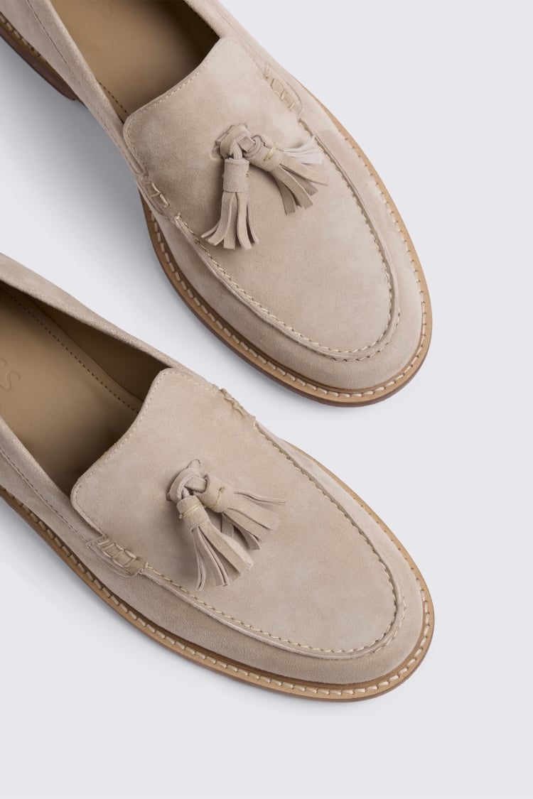 Finchley Stone Suede Loafers