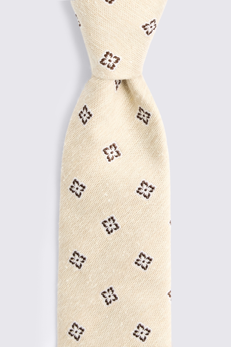 Italian Neutral & Brown Medallion Tie