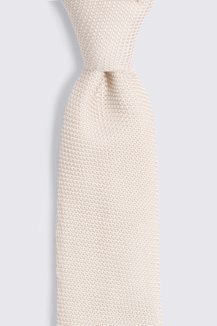 Italian Champagne Silk Grenadine Tie