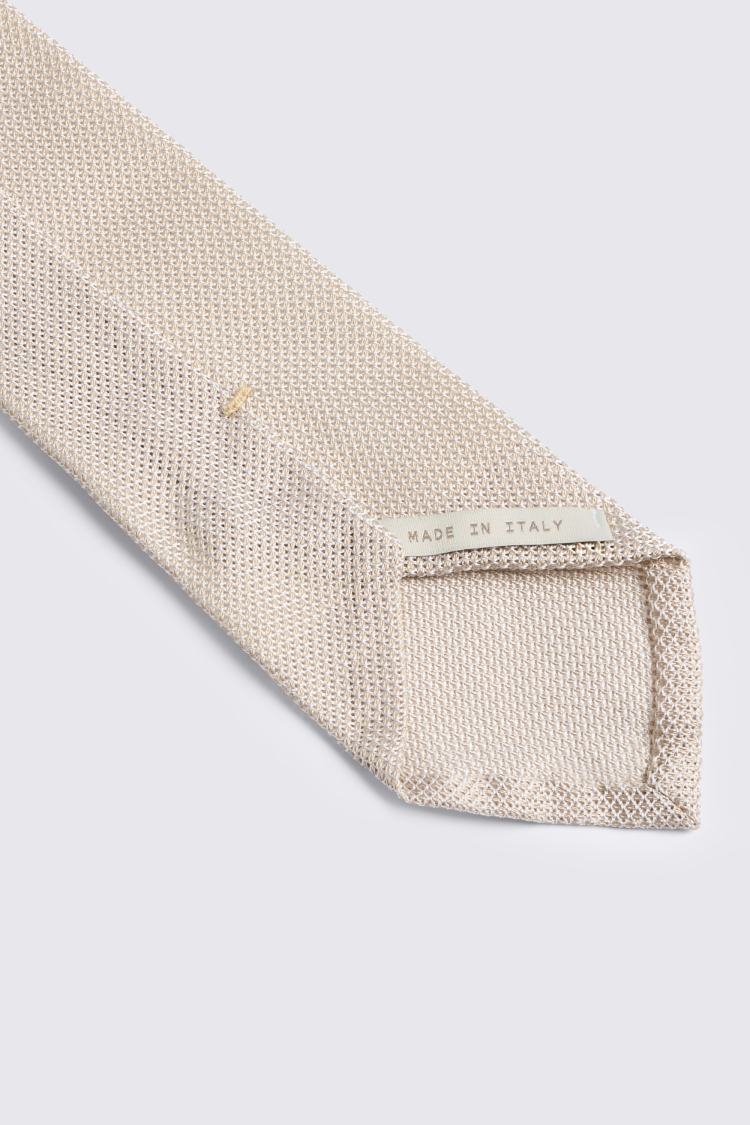 Italian Champagne Silk Grenadine Tie