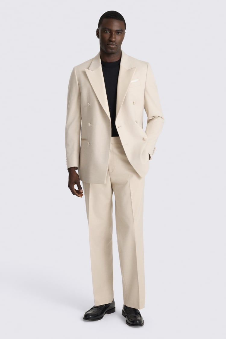 Relaxed Fit Light Camel Suit Jacket