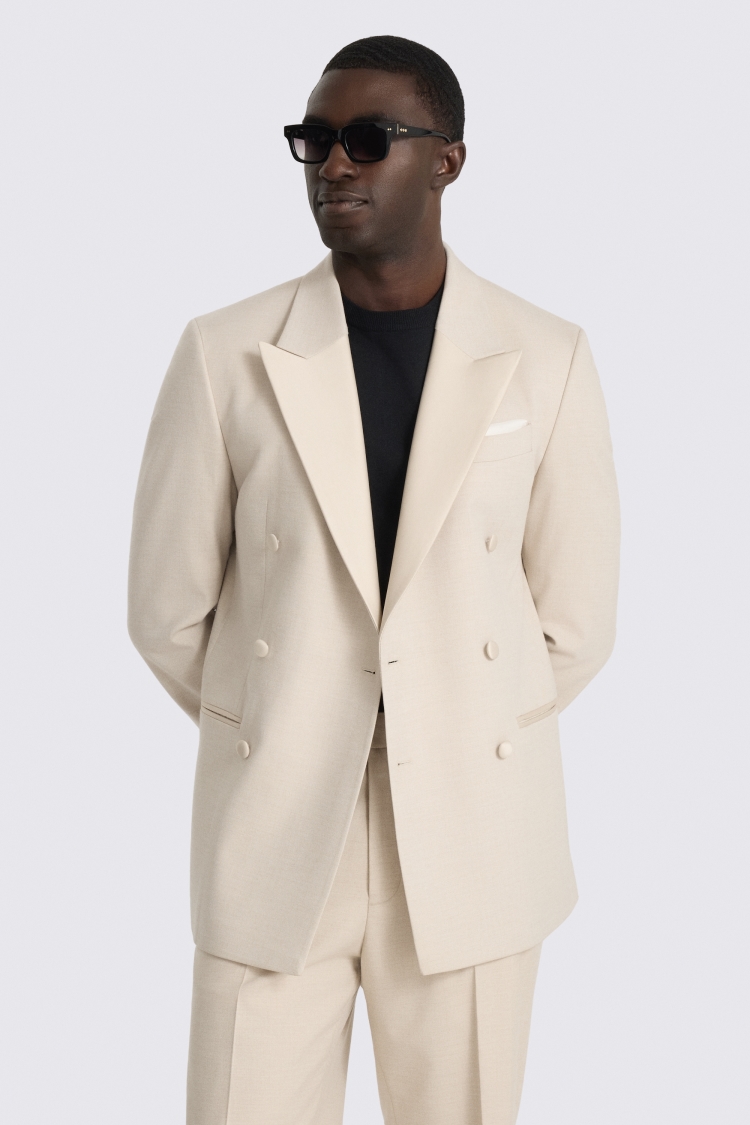 Relaxed Fit Light Camel Suit Jacket