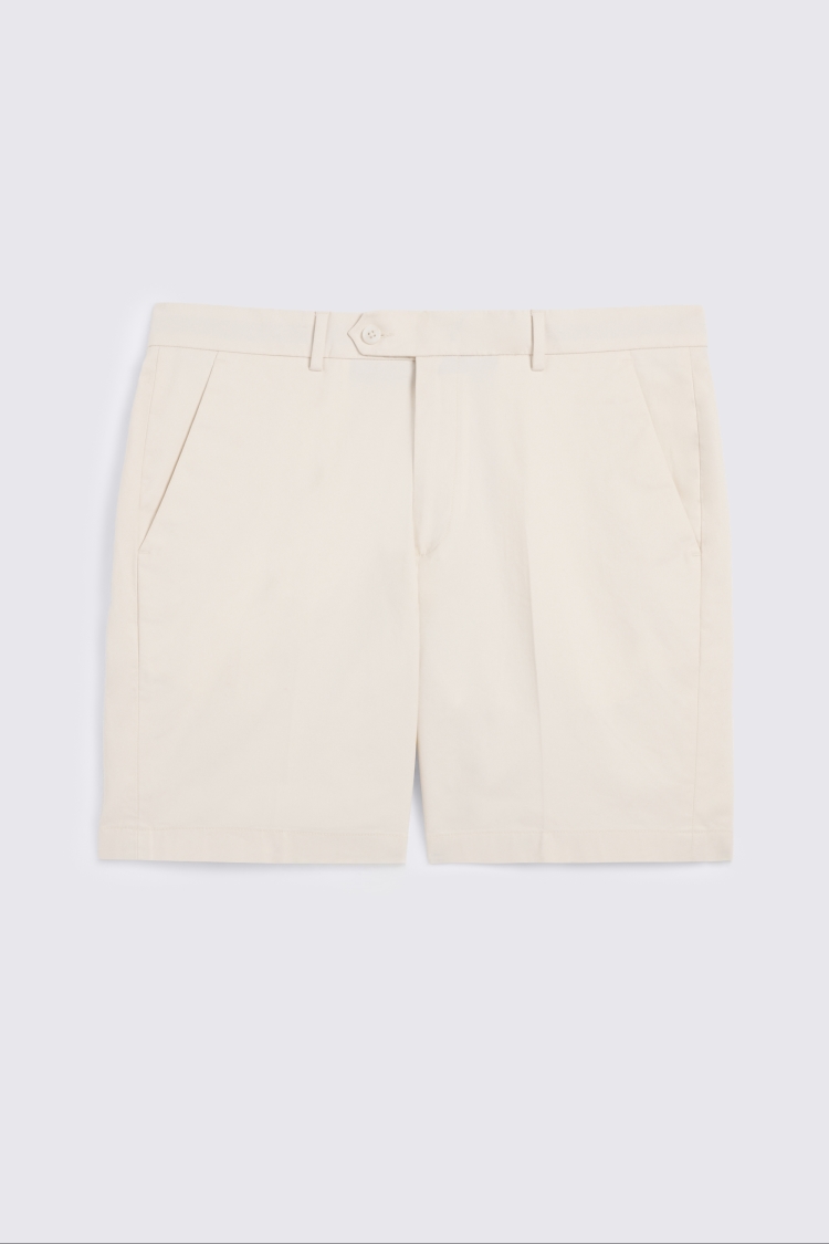 Off White Chino Cotton Shorts