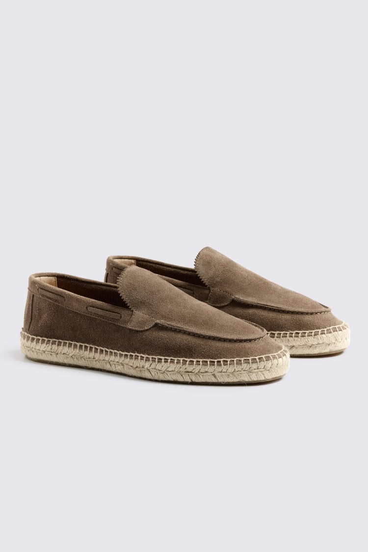 Spanish Suede Taupe Espadrilles