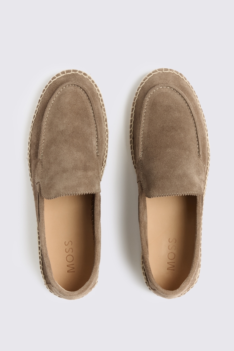 Spanish Suede Taupe Espadrilles