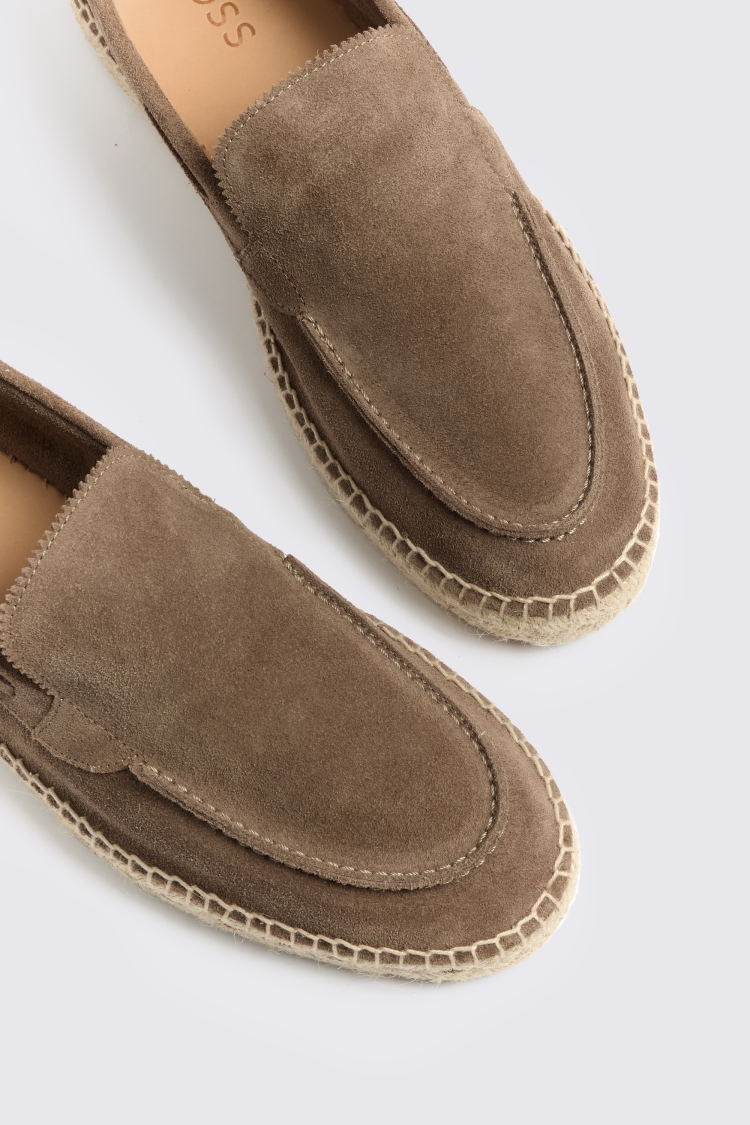 Spanish Suede Taupe Espadrilles