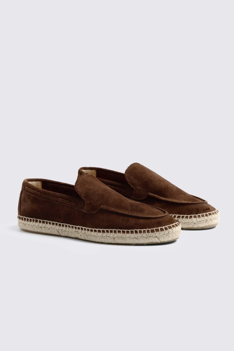 Spanish Suede Chocolate Espadrilles