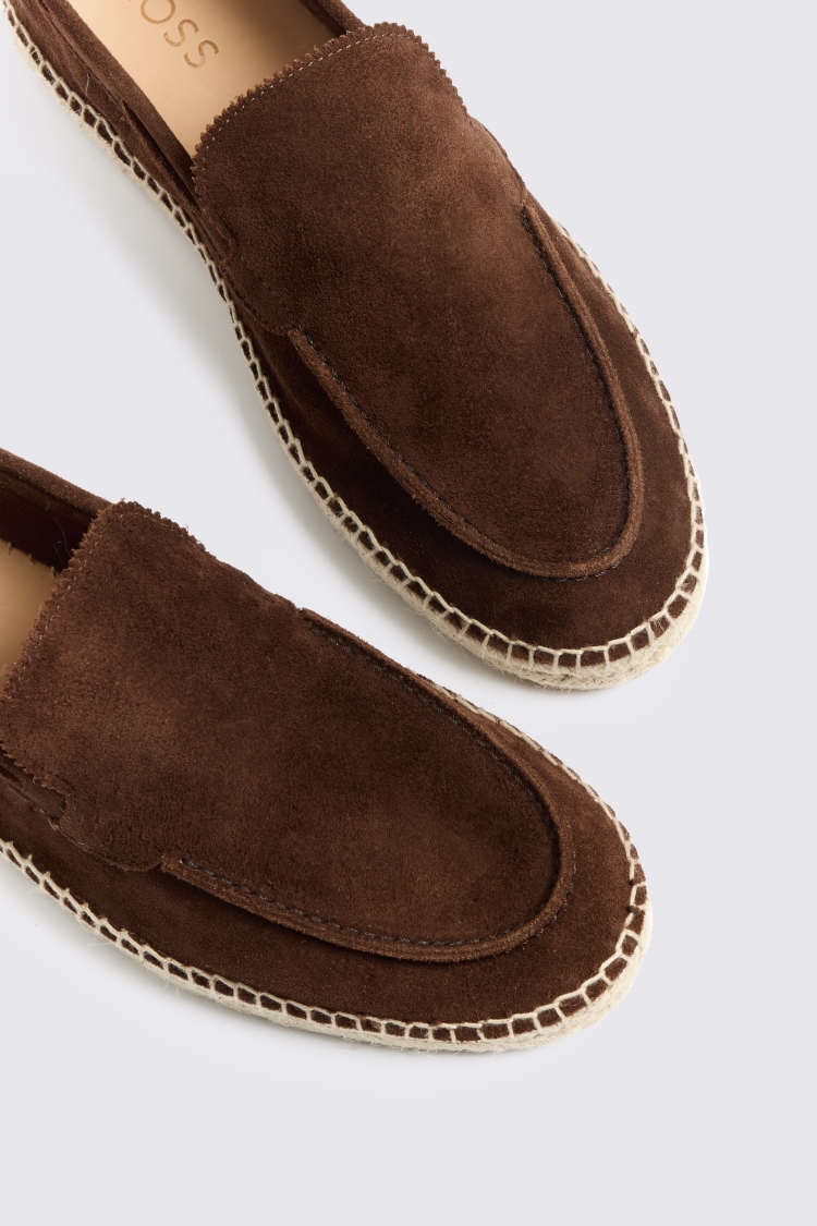 Spanish Suede Chocolate Espadrilles