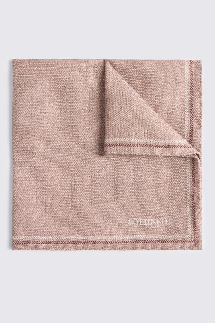 Italian Dusty Rose Silk Double Faced Pocket Square