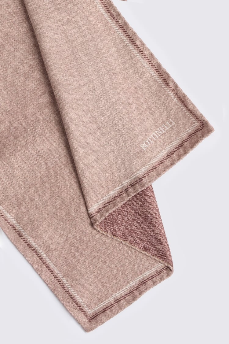 Italian Dusty Rose Silk Double Faced Pocket Square