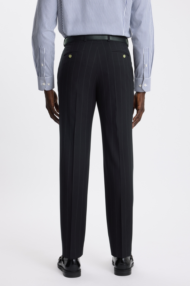 Tailored Fit Navy Stripe Pant