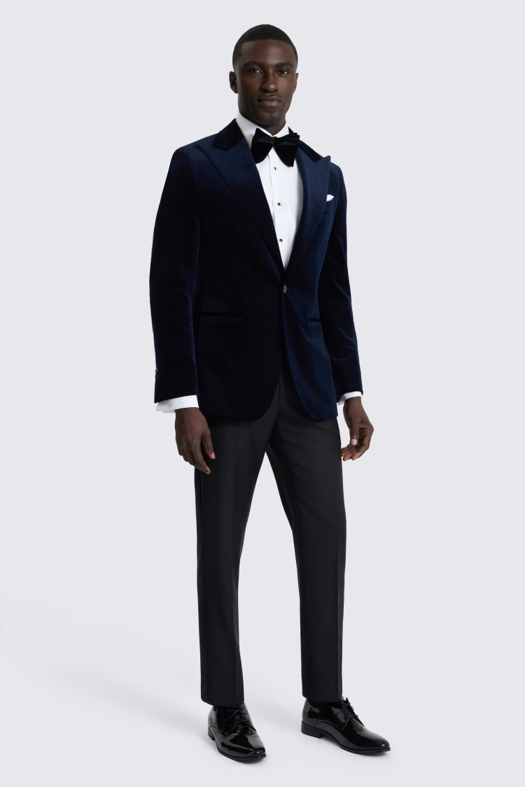 Tailored Fit Ink Velvet Suit Jacket 