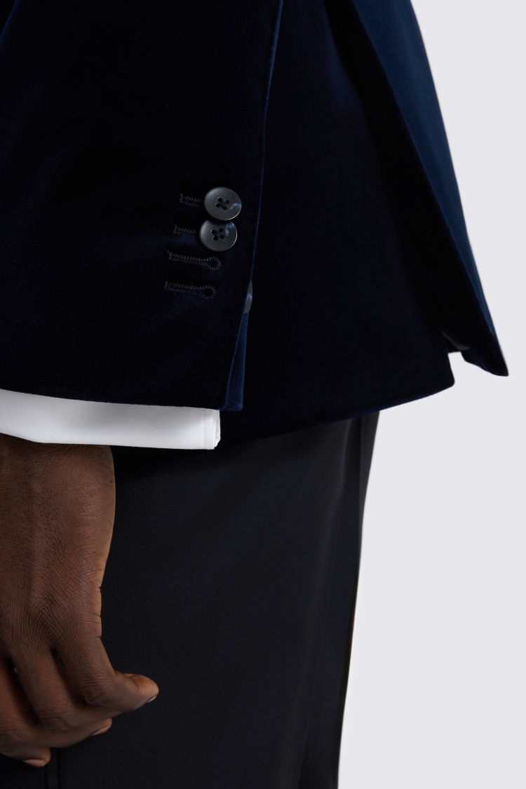 Tailored Fit Ink Velvet Suit Jacket 