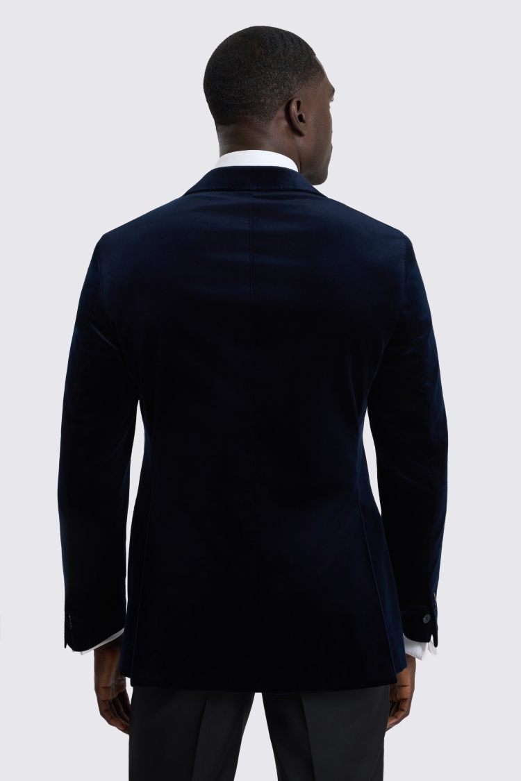 Tailored Fit Ink Velvet Suit Jacket 