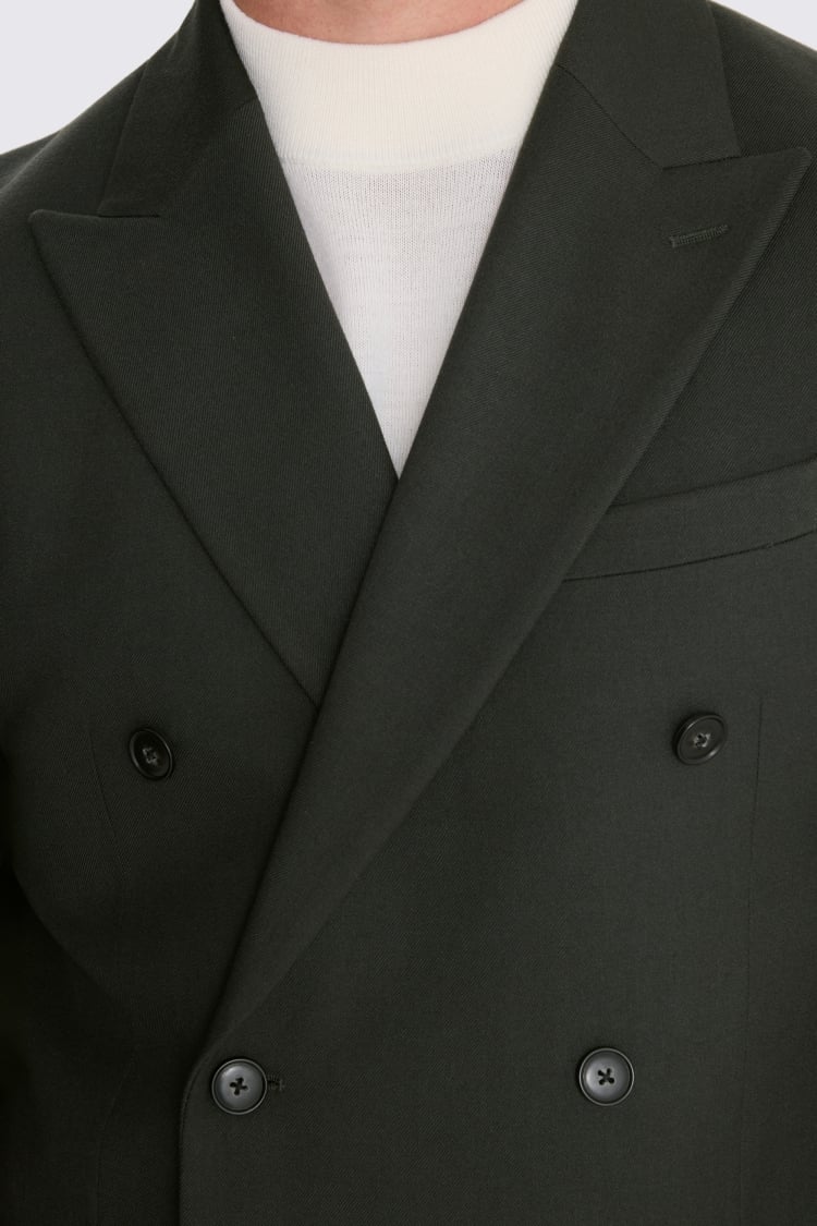 Slim Fit Khaki Flannel Suit Jacket 