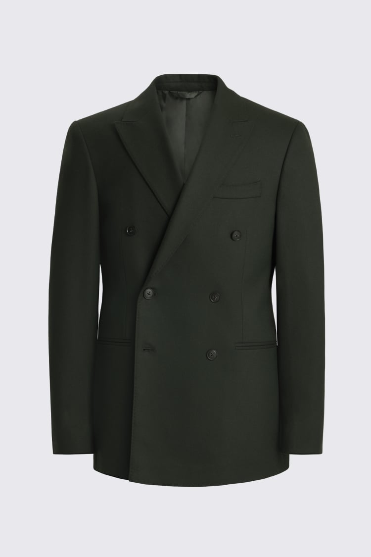 Slim Fit Khaki Flannel Suit Jacket