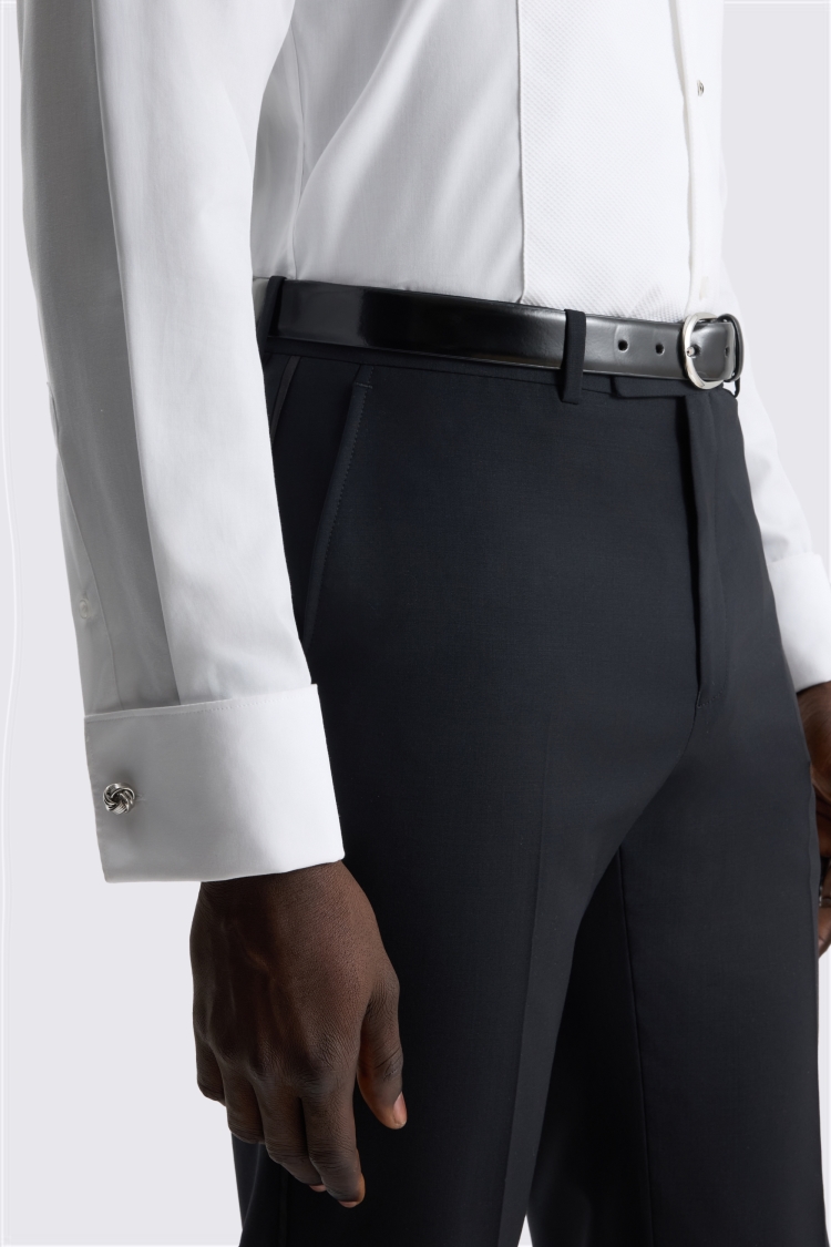 Tailored Fit Performance Black Dress Pants