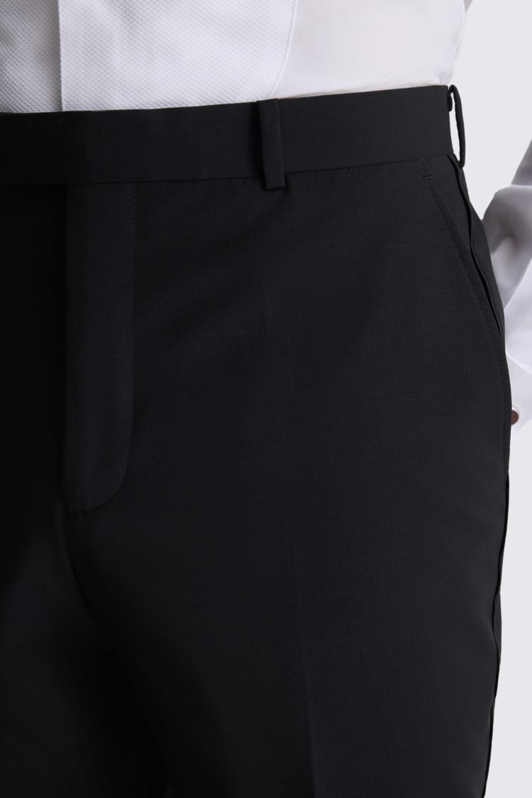 Regular Fit Performance Black Dress Pants