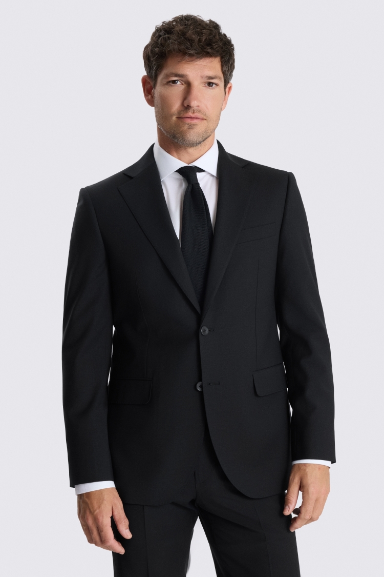 Tailored Fit Black Performance Suit Jacket