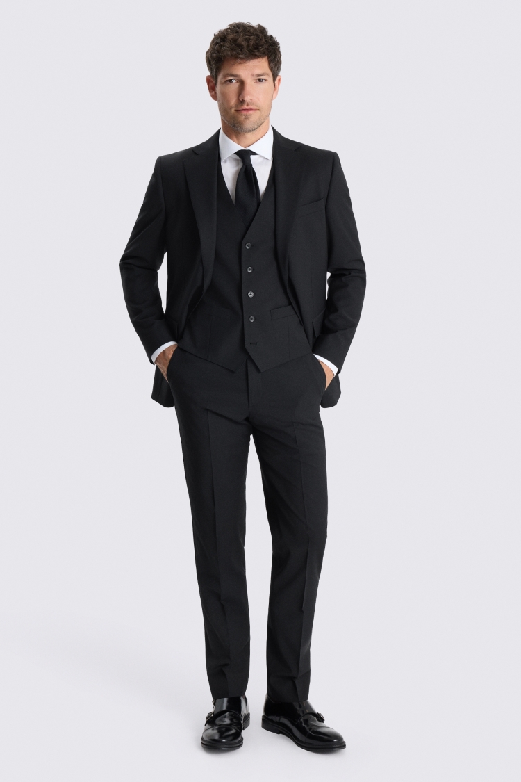 Tailored Fit Black Performance Suit Jacket