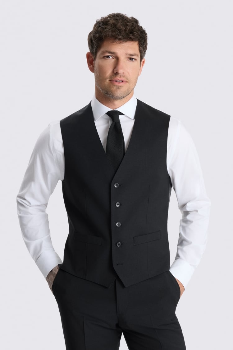 Tailored Performance Fit Black Vest